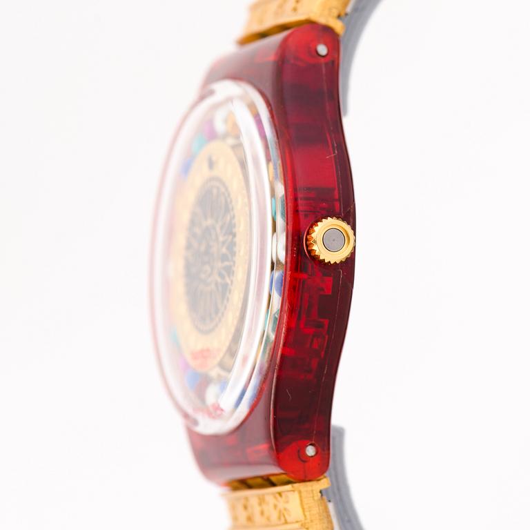 SWATCH, wristwatch, "Xmas by Xtian Lax", Christian Lacroix for SWATCH, 1994.