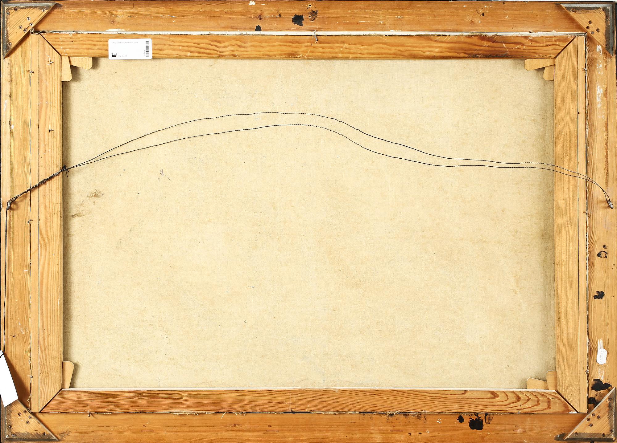 EMIL ZOIR, olja på duk, sign.