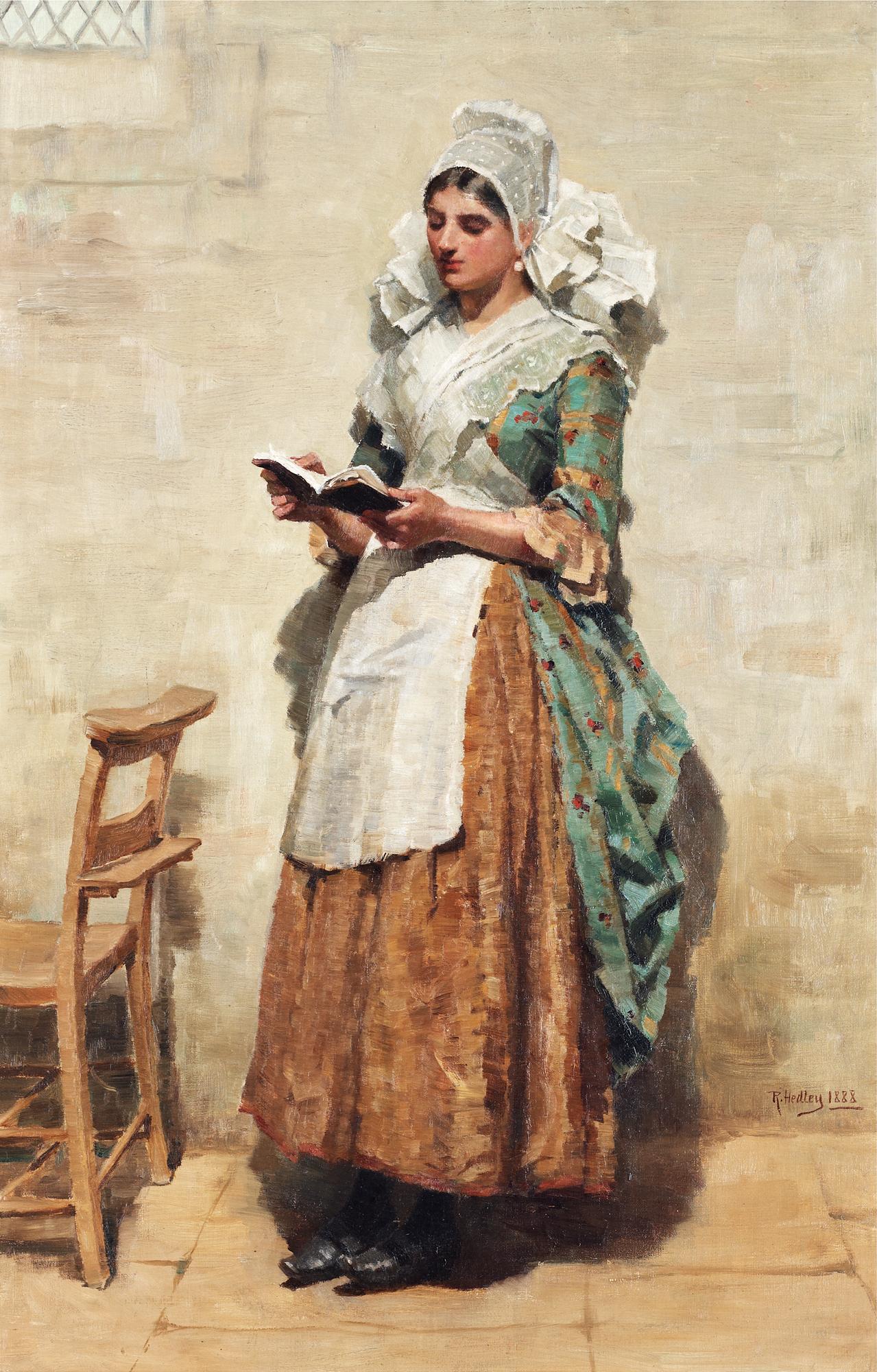 Ralph Hedley, Reading woman.