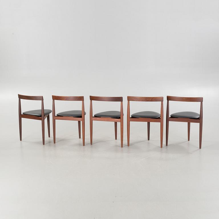 A table with five chairs, designed approx 1952 by Hans Olsen for Frem Røjle,