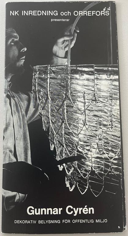 Gunnar Cyrén, ljuskrona, prototyp, Orrefors, 1960-tal.