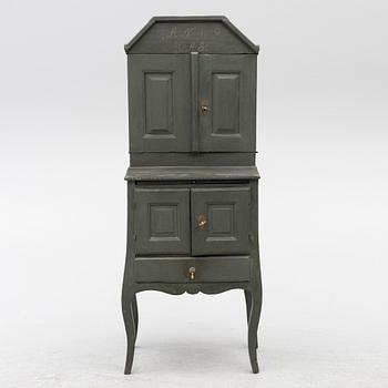 A painted cabinet, about 1800.