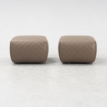 Rodolfo Dordoni, sittpuffar, ett par, "Ashley", Minotti, Italien.