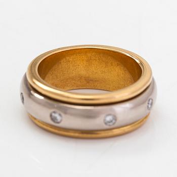 An 18K white/yellow gold ring, diamonds totalling approximately 0.24 ct. Henri Pitkänen, Helsinki.