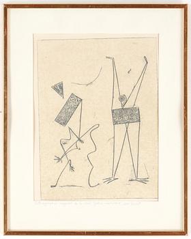 Max Ernst · MAX ERNST, etsning, osignerad.