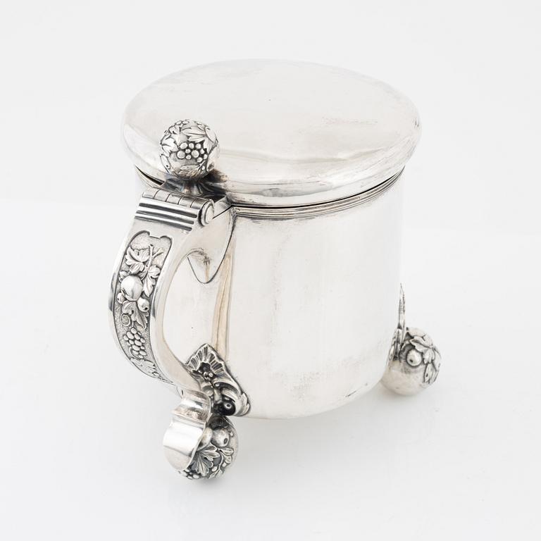 A silver tankard by Christian Hammer, Stockholm 1873.