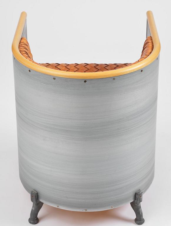 Mats Theselius, an "Aluminiumfåtölj" armchair, ed. 83/200, Källemo, Värnamo, post 1990.