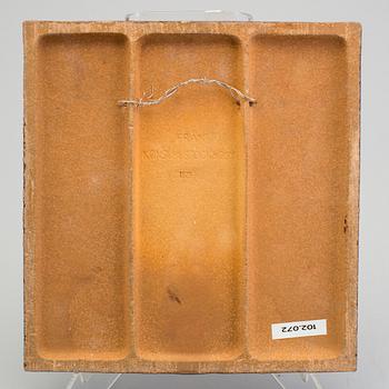 STIG LINDBERG, a stoneware wall plaque, Gustavsberg 1975.