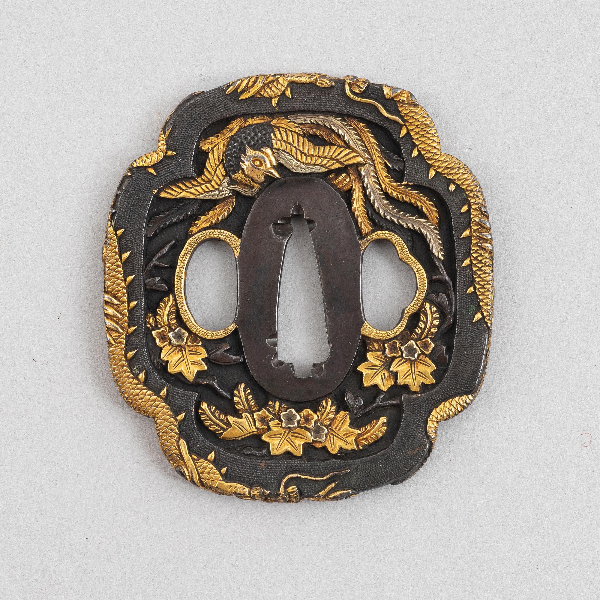 Tsuba, Japan, Meji, mumei.