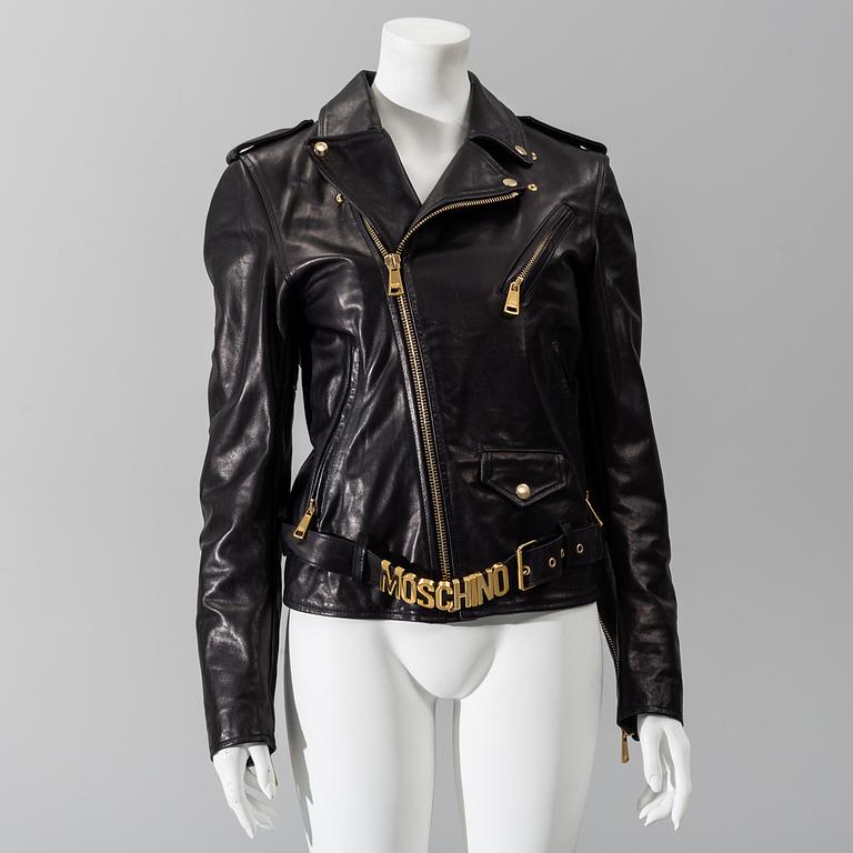 MOSCHINO, skinnjacka, italiensk storlek 48.