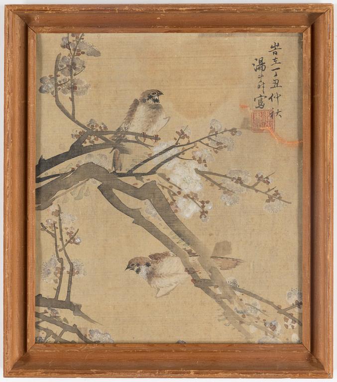 Two Chinese 20th century paintings, ink and color on paper.