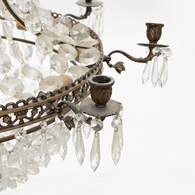 An Empire style chendelier, mid/secnd half of the 20th century.