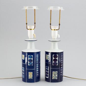A pair of table lamps from Fog & Morup, Royal Copenhagen, second half of the 20th-century.
