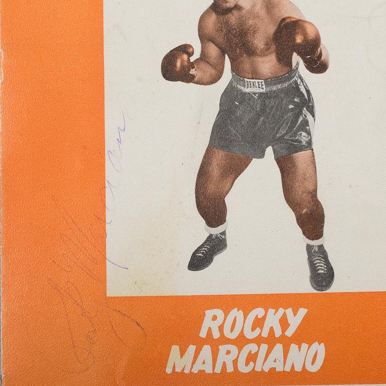 PARTI IDROTTSAUTOGRAFER, 17 st, främst Floyd Patterson, Sven Tumba, Rocky Marciano, Emil Zatopek.