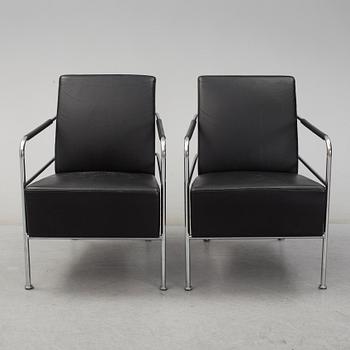 A pair of 'Cinema' easy chairs by Gunnilla Allard, Lammhults, 1997.