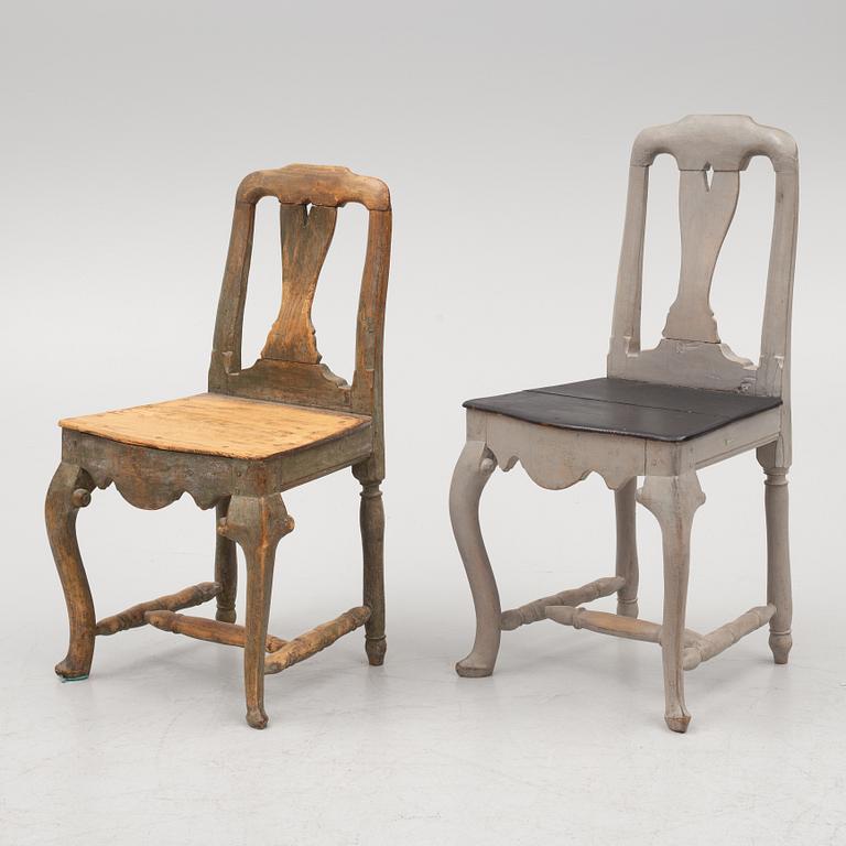 Chairs, 2 pcs. Folk art. 18th century.
