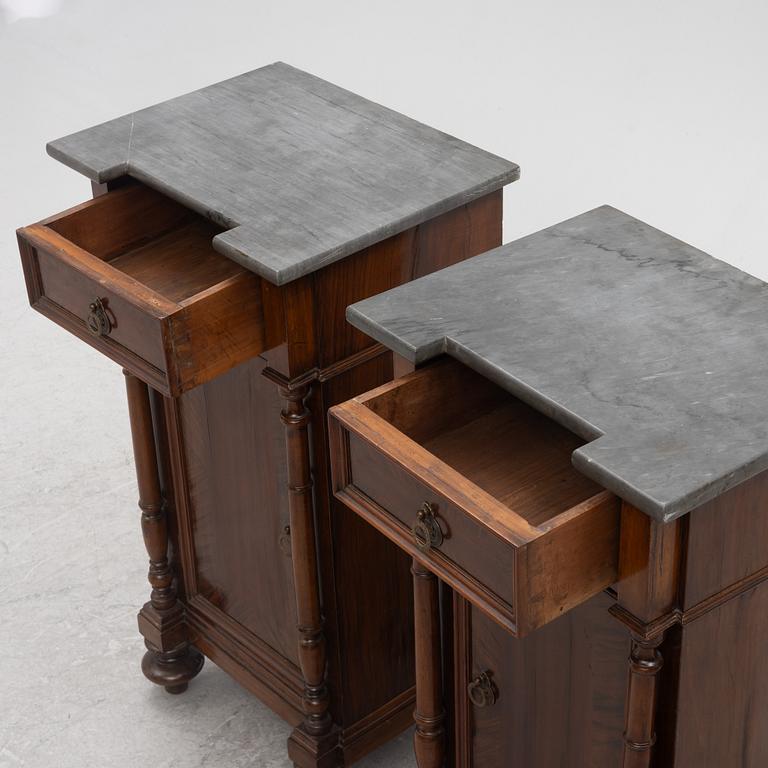 A pair of bedside tables, second half of the 19th century.