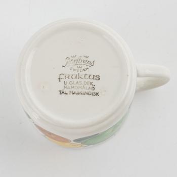 Hertha Bengtson, two 'Fructus' coffee cups with saucer, Rörstrand.