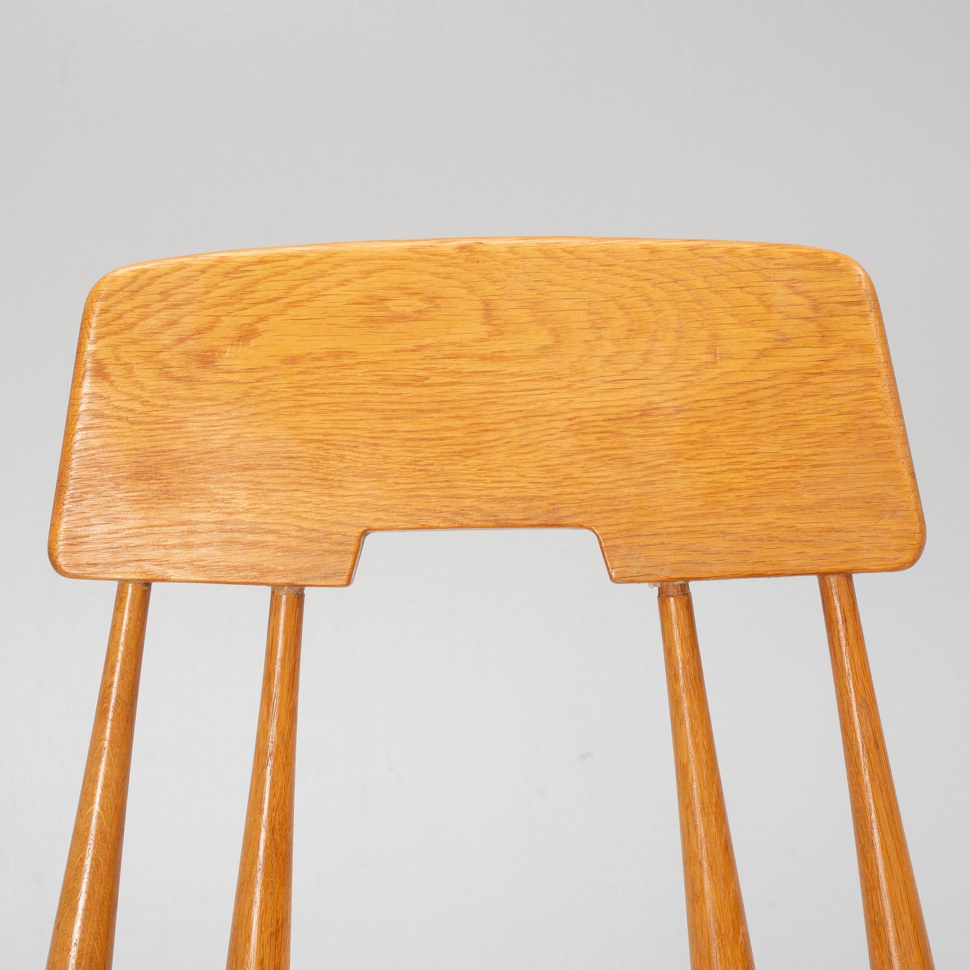 Carl-Gustav Boulogner, stolar, 4 st, Bröderna Wigells stolfabrik, 1950-tal.