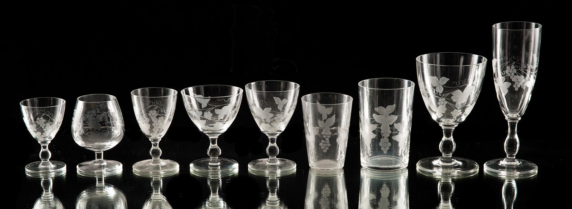 GLASSERVIS, 73 delar, "Savoy", Riihimäki, 1900-talets mitt.