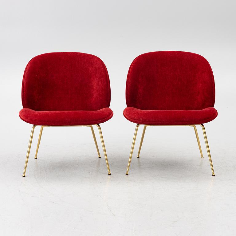 GamFratesi, stolar, ett par, "Beetle Lounge Chair", Gubi, Danmark.