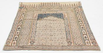 Bönematta, antik Kalamkari, Isfahan Qajardynastin, ca 128 x 90 cm.