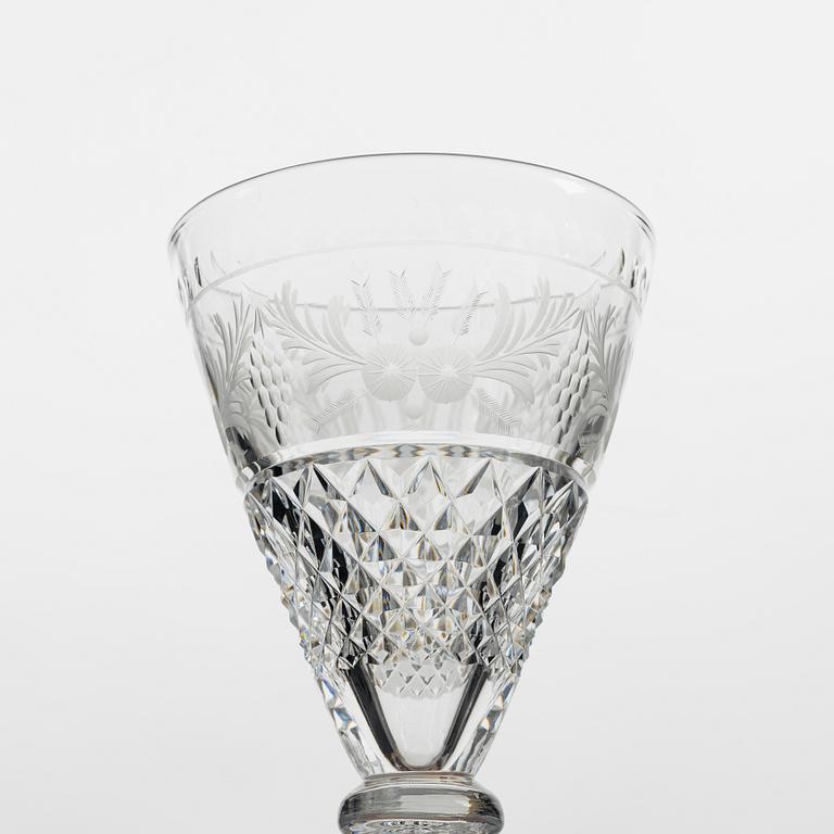 Fritz Kallenberg, a 34-piece 'Elvira Madigan' glass service, Kosta, Sweden.
