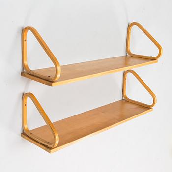 Alvar Aalto, hyllyjä, 2 kpl, 112B, Artek 1900-luvun puoliväli.