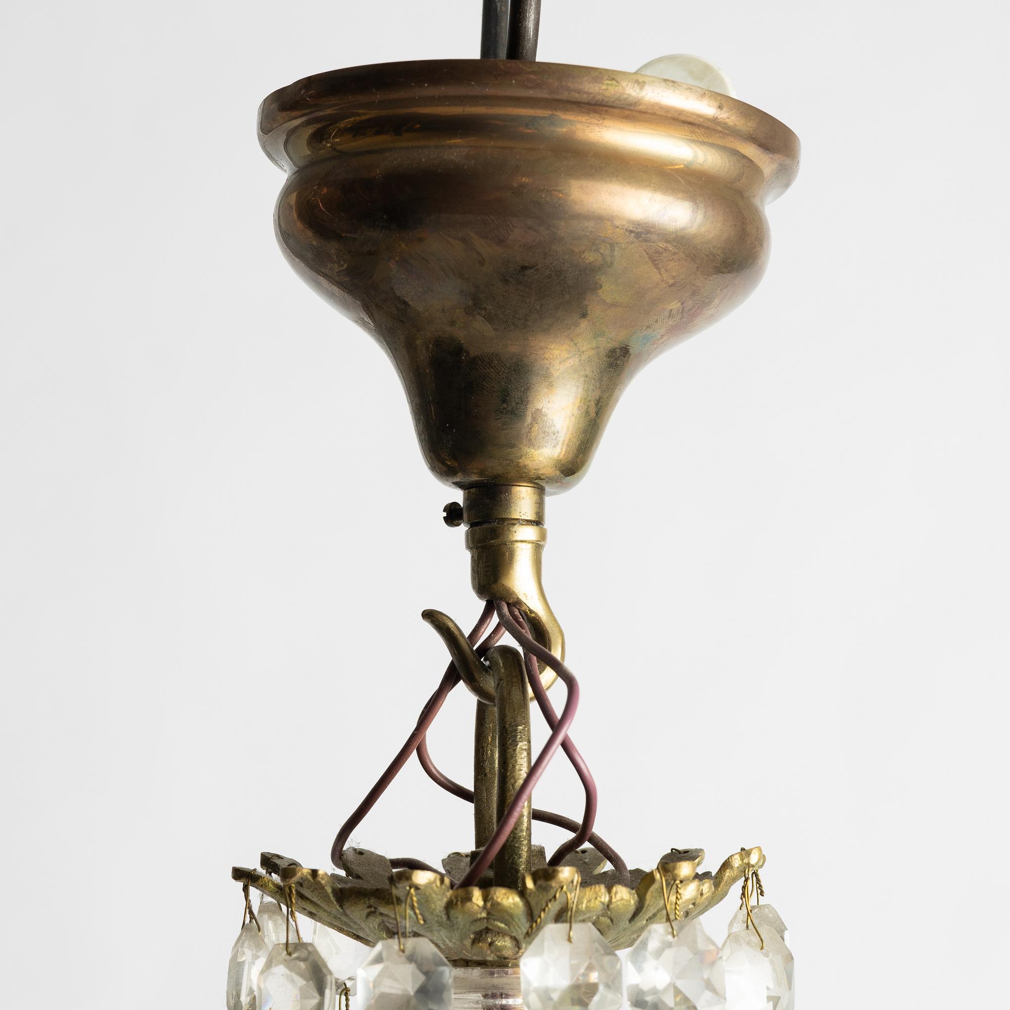 Ljuskrona, oskariansk, sent 1800-tal.