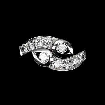 142. RING, brilliant cut diamonds, tot. 0.75 cts.