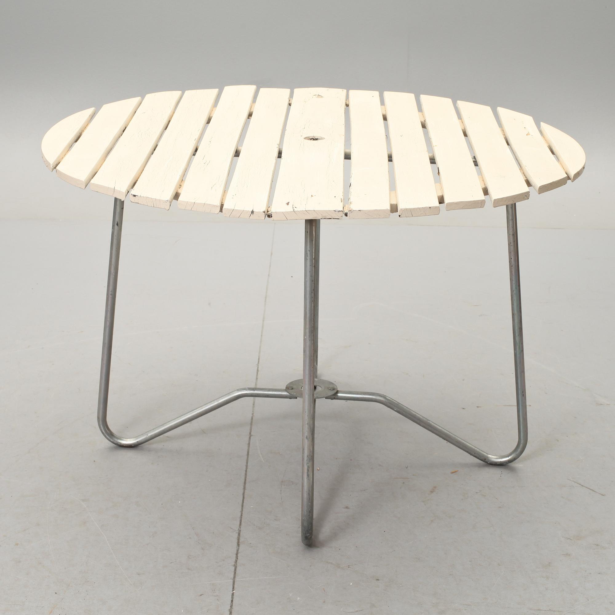 TRÄDGÅRDSMÖBLEMANG, 5 delar, 1900-talets mitt.