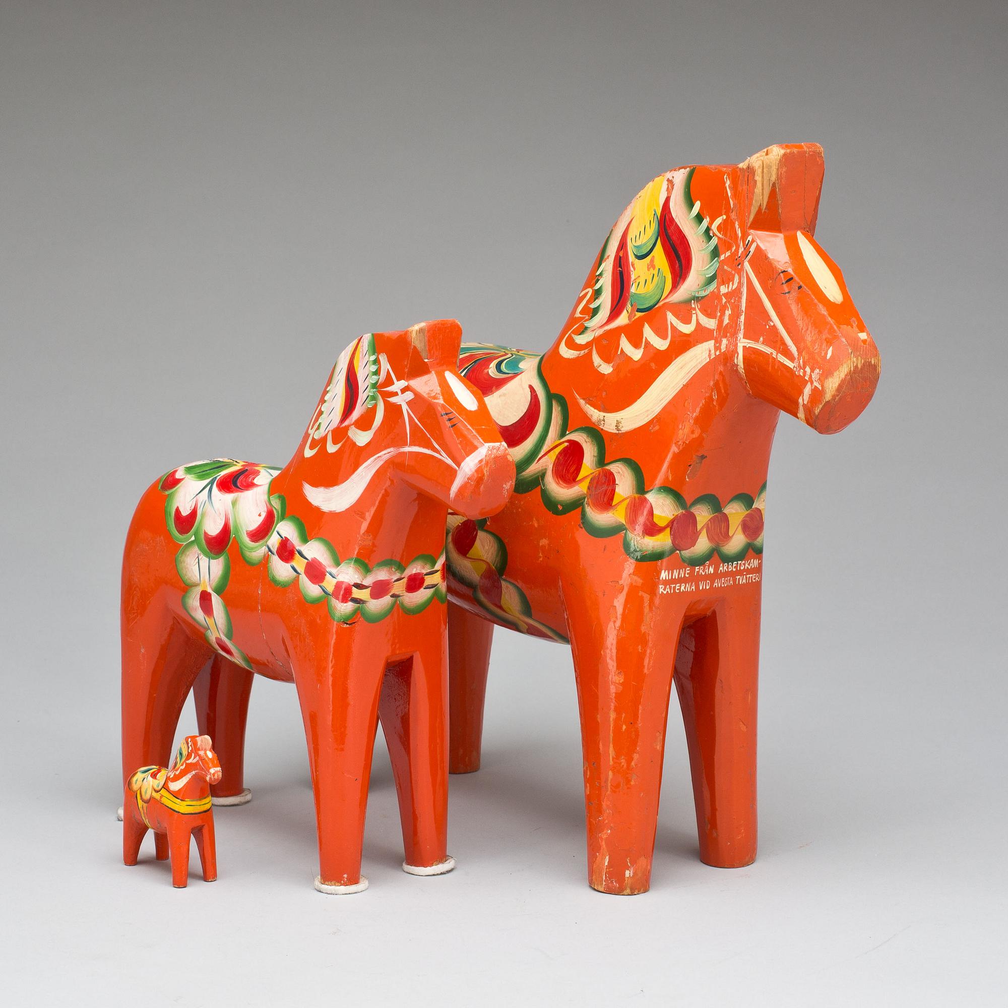 DALAHÄSTAR, 3 st, 1900-talets första hälft.