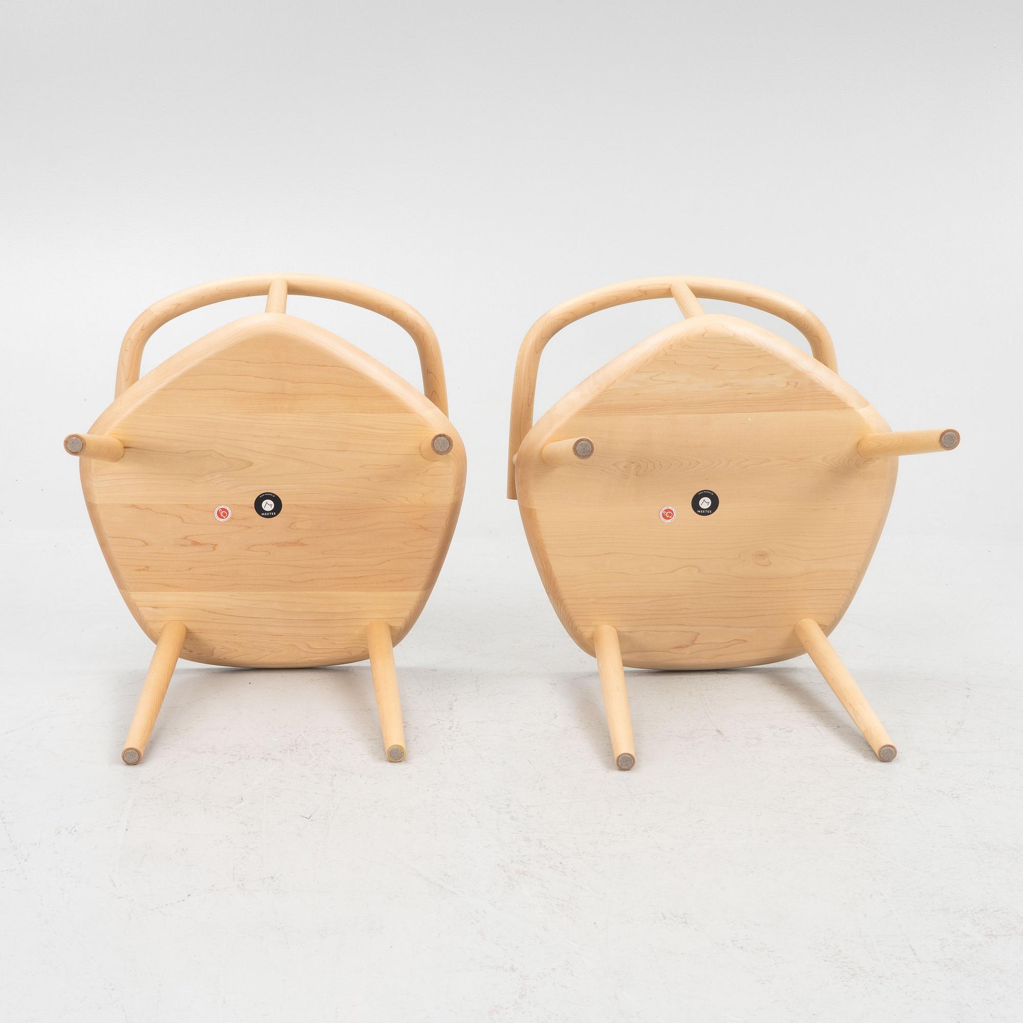 Claesson Koivisto Rune, karmstolar, ett par, "Five chair", Meetee, Japan, 2013.