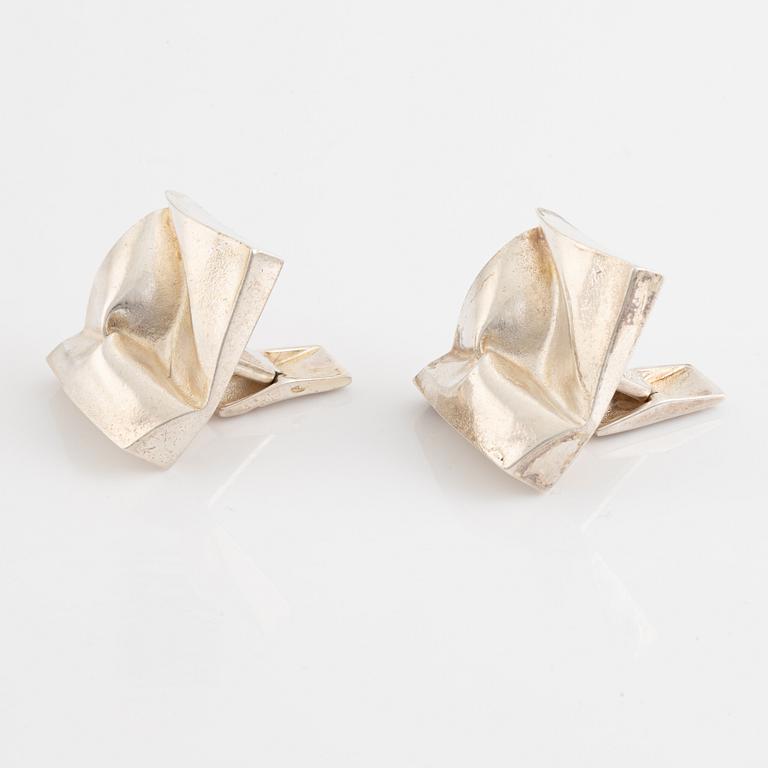 Björn Weckström, cuff links, sterling silver. Lapponia 1970-71.