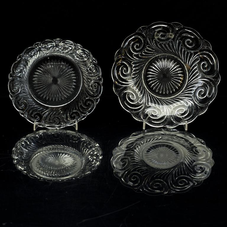 13 pieces of Gryt glass, 19th century.