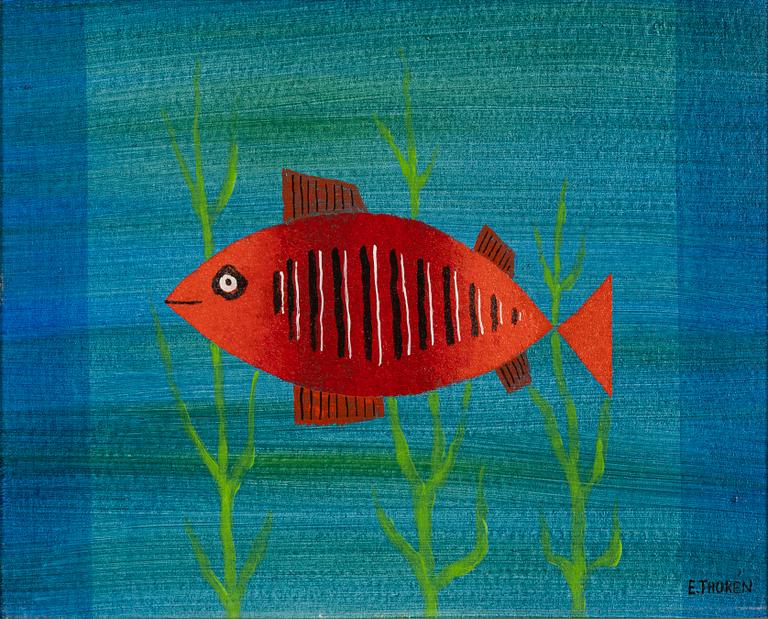 Esaias Thorén, olja på pannå, signerad.