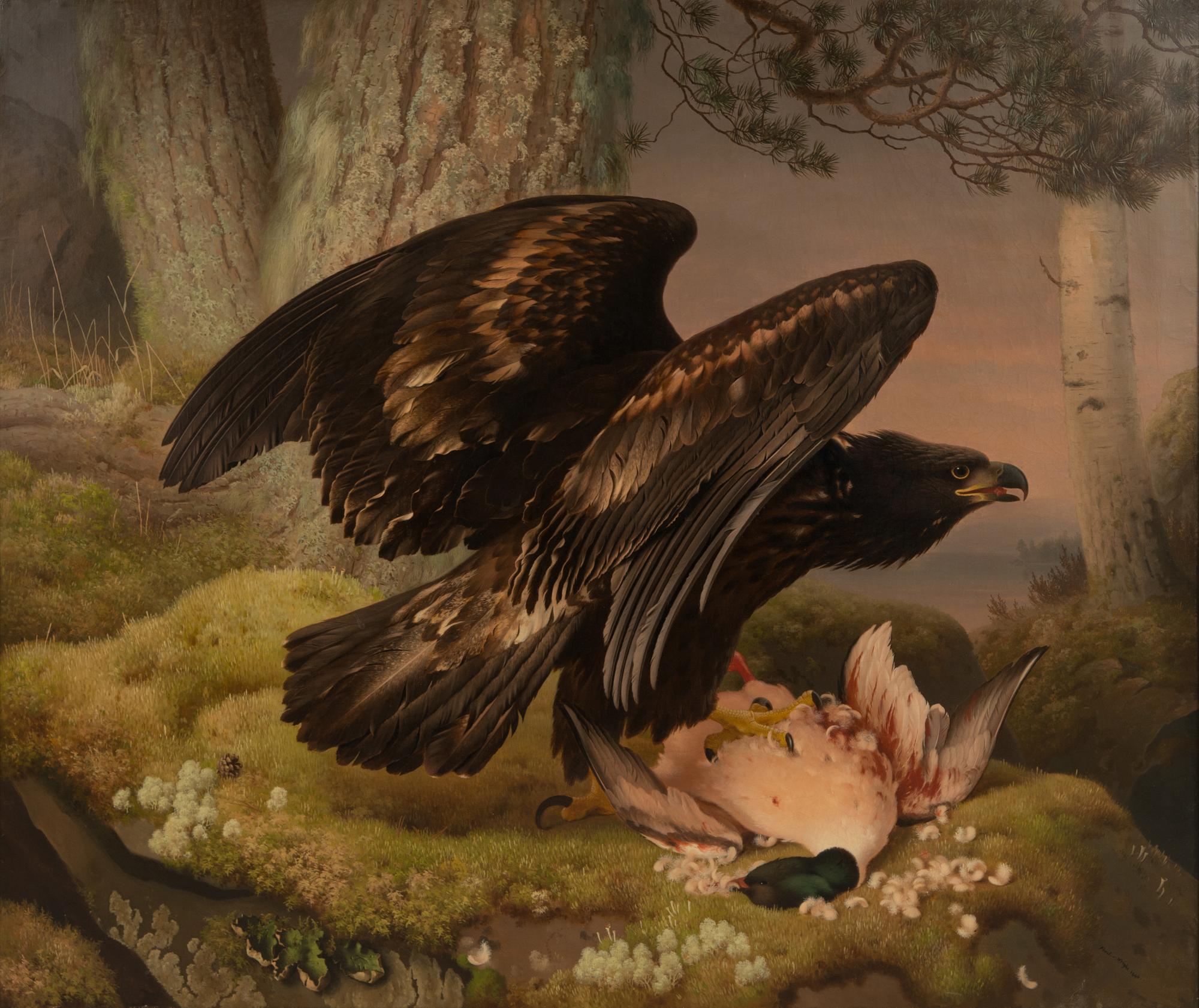 Ferdinand von Wright, An eagle with its prey.