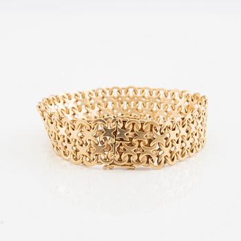 Bracelet X-link 18K gold, M.K:S Goldsmith's workshop Stockholm 1960.