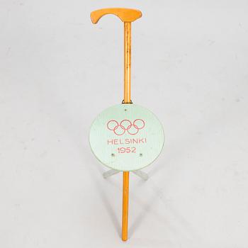 Seat/walking stick, 1952 Summer Olympics, Helsinki.
