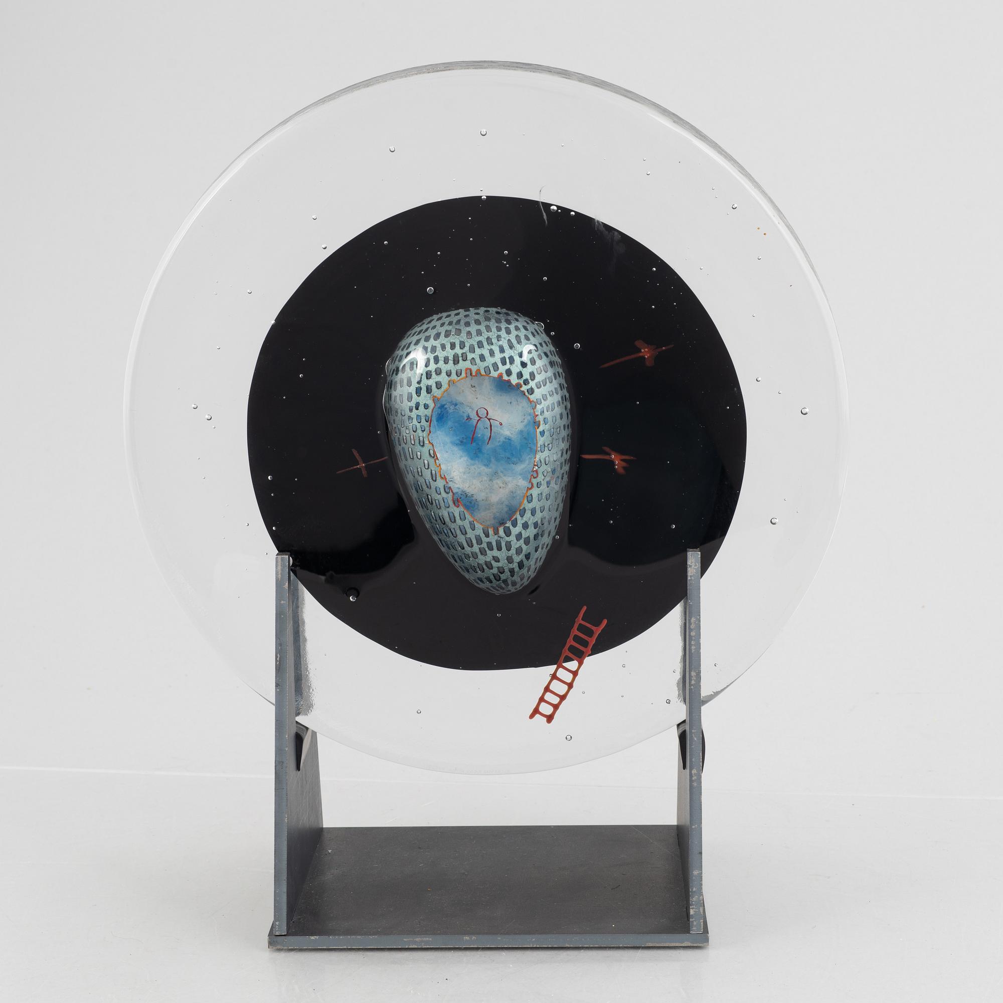 Bertil Vallien, a unique glass sculpture, Kosta Boda.