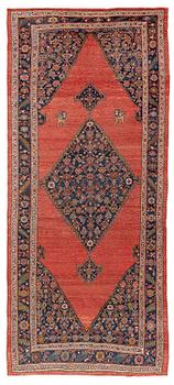 458. An antique Bidjar carpet, West Persia, c. 380 x 174 cm.