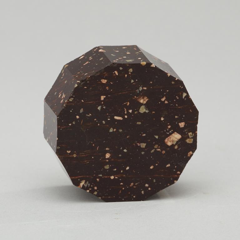 A Swedish Empire 19th century porphyry salt.