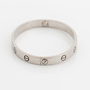 A Cartier "Love" bracelet in 18K white gold.