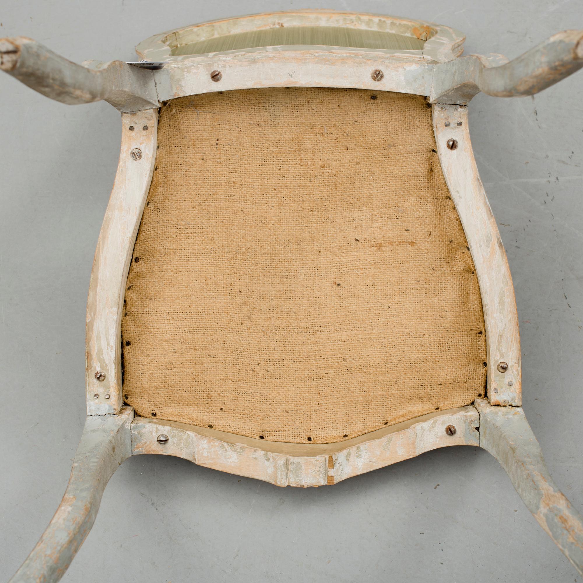 SOFFA OCH STOLAR, 3 delar, rokokostil, omkring år 1900.