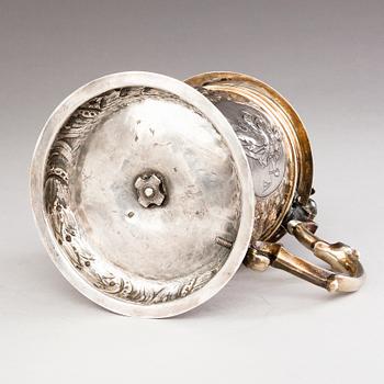 ADOLF GAAP, A parcel-gilt silver tankard, Augsburg, Germany 1690-1695.