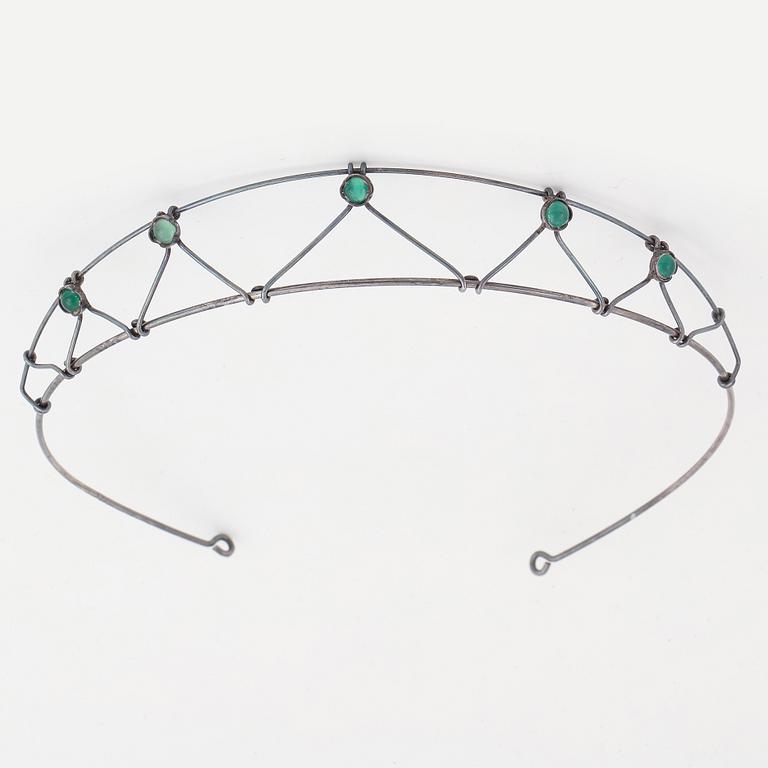 Sterling silver diadem.