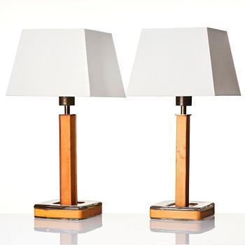 Uno Westerberg, a pair of table lamps, model '15773', Arvid Böhlmarks Lampfabrik, Sweden, 1960s.