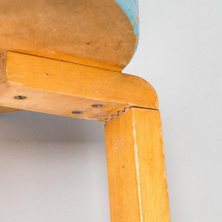 Alvar Aalto, Two 1940s '60' stools for  O.Y. Huonekalu- ja Rakennustyötehdas A.B. Finland.