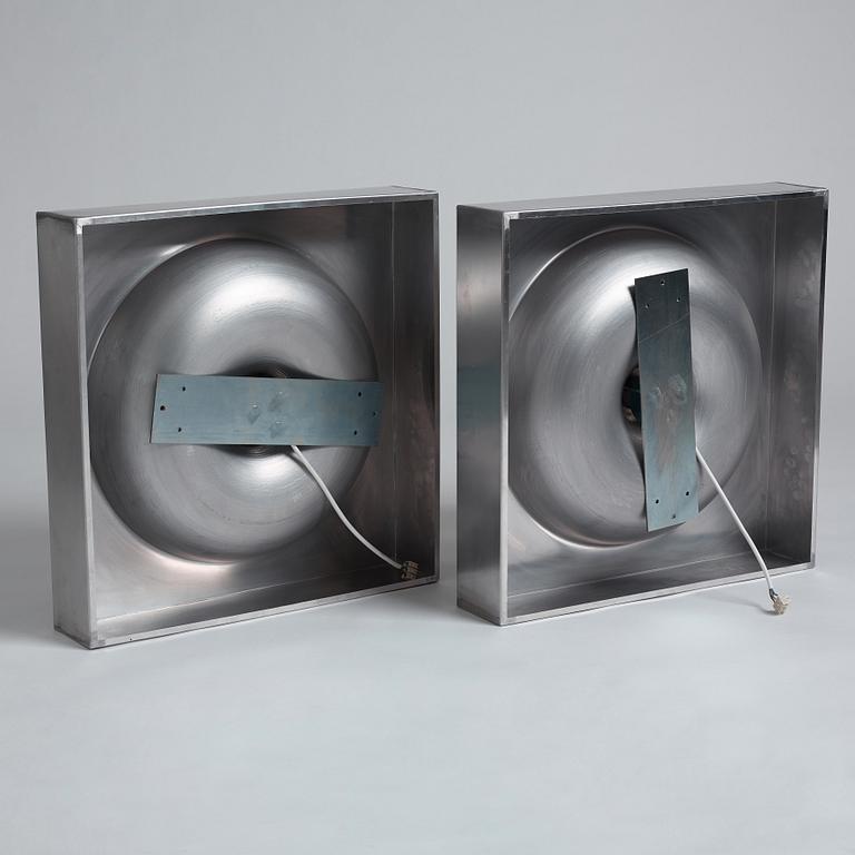 Verner Panton, a pair of wall/ceiling lamps, Louis Poulsen, Denmark1960-70's.