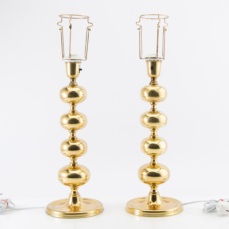 Table lamps a pair Nafa late 20th century.